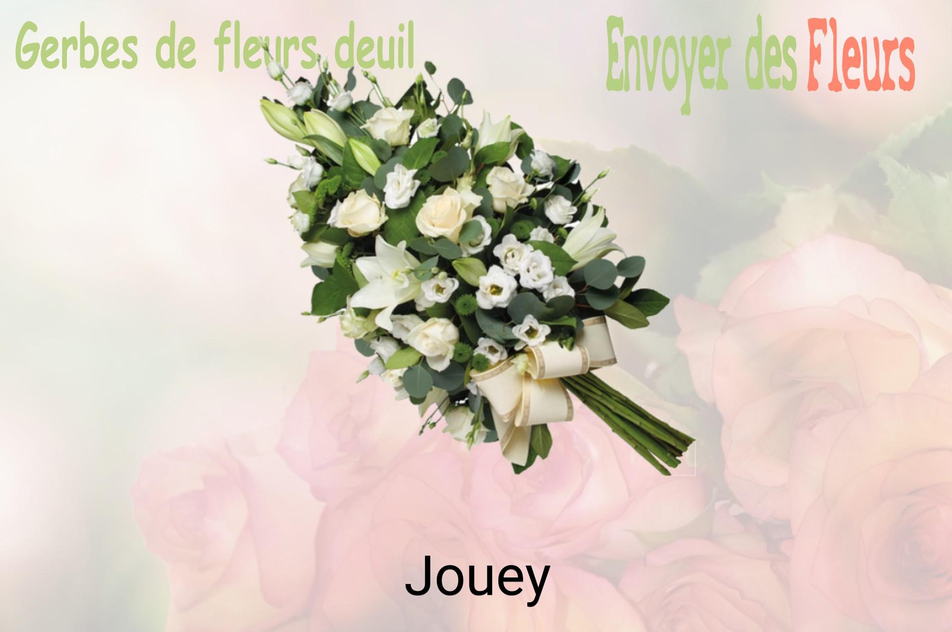 Gerbe de fleurs de deuil livrée à Jouey